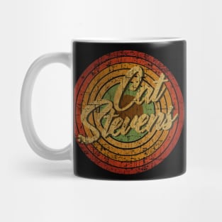 circle vintage retro, Cat Stevens circle vintage retro faded Mug